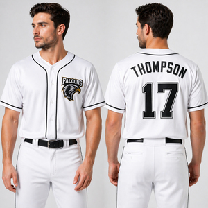 Maillot de baseball unisexe en polyester respirant et écologique, 100 % polyester, avec logo brodé, idéal pour l'été et les équipes sportives - Product Image 3