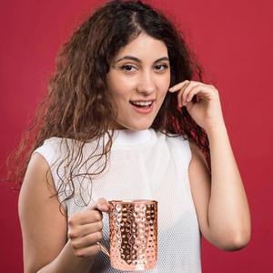 Mug en cuivre martelé, mug Moscow Mule en cuivre, mug en cuivre pur, mug à cocktail en cuivre, mug à bière en cuivre, mug à boire en cuivre - Product Image 2