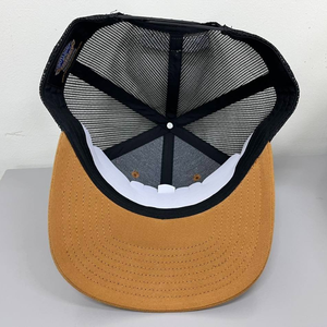 Casquette Trucker Ajustable à 6 Panneaux en Coton et Maille de Haute Qualité avec Patch en Cuir Vintage et Logo Gravé Avant et Arrière, Personnalisable - Product Image 4
