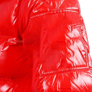 Veste matelassée à capuche rouge pour homme, col montant, fermeture éclair, imperméable, écologique, séchage rapide, rembourrage en polyester et coton, hiver - Product Image 5