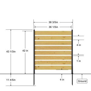 Schermo per la privacy in legno di cedro da 55x38,5 pollici per esterni, ideale per recinzioni di attrezzature da piscina, pareti per la privacy dei contenitori per rifiuti e recinzioni in legno - Product Image 6