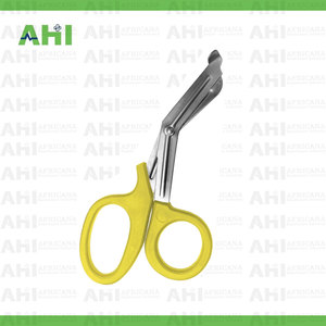 Tijeras Médicas AHI EMT, Tijeras para Vendajes, Acero Inoxidable Amarillo, Certificación CE Clase I, Tijeras para Enfermeras, Emergencias, Paramédicos, Primeros Auxilios - Product Image 4