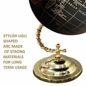 Globo terráqueo de escritorio moderno de primera calidad, elegante mapa del mundo y globo geográfico moderno, educativo y decorativo - Product Image 4