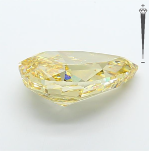 Diamant cultivé en laboratoire certifié IGI 15,07 CT, taille poire, couleur jaune intense fantaisie, clarté VS2, CVD 617425830, ROYAL GEMS Jewelry - Product Image 2