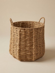 Natural Water Hyacinth <b>Basket</b> Home Decor Organization Woven Storage <b>Basket</b> with Handle Made by King Craft Viet - Product Image 4