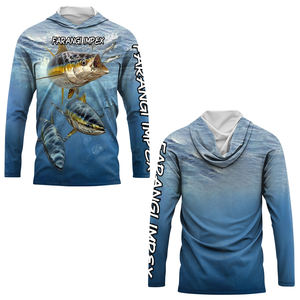 Camisetas de Pesca Personalizadas OEM con Diseño de Atún, Manga Larga, Secado Rápido, 100% Poliéster, Absorben la Humedad - Product Image 6