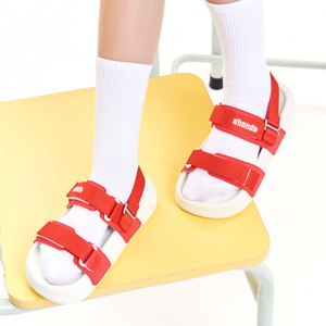 Vietnam Stylish Red and White <b>Platform</b> Sandals with Open Toe Casual Multi-Function Design - Product Image 1