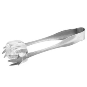 Pinzas para Hielo de Acero Inoxidable de Diseño Moderno, Ecológicas y de Lujo, Acabado Plateado Pulido, Utensilio de Cocina y Bar, Perfecto para Servir Hielo - Product Image 4