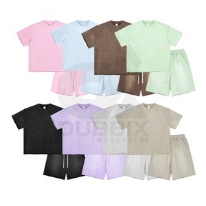 Conjunto de Camiseta y Pantalones Cortos Deportivos DUBBIX para Hombre, Color Rosa, Cuello Redondo, Color Sólido, Estilo Casual de Verano, Tejido de Punto Transpirable, Modelo 2026 - Product Image 5