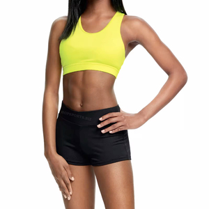 Pantalon de sport pour femme, taille mi-haute, respirant, séchage rapide, en polyester/nylon uni, pour la course, le yoga, la gym, le cyclisme, le tennis, été, jeune fille, coupe fluide - Product Image 2
