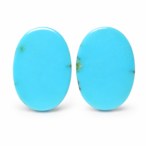 Turquesa Natural Sleeping Beauty Arizona, Par de Gemas Sueltas con Corte Ovalado, Cabujón para Joyería - Product Image 1
