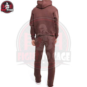 Chándal informal para hombre con cremallera y estilo acampanado, con logotipo personalizado, color marrón, al por mayor, de alta calidad, superventas, el mejor proveedor, servicio OEM - Product Image 2