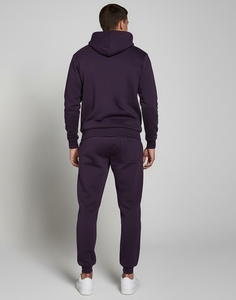 Hooded Stand Collar Casual <b>Men's</b> Tracksuit Set Custom Front Logo Solid Pattern Breathable 100% Cotton Fleece High Quality Winter - Product Image 5