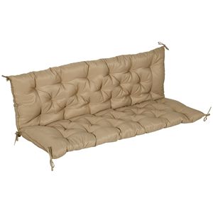 Cojín para Silla Columpio de Patio Exterior, Acolchado, de 3 Plazas, Color Caqui - Product Image 1