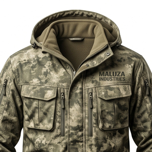 Mens Windproof <b>Waterproof</b> <b>Camo</b> Hunting <b>Jacket</b> Thermal Fleece Lined Heavy Duty Outdoor Shooting Sports Custom Logo Front Nylon - Product Image 3