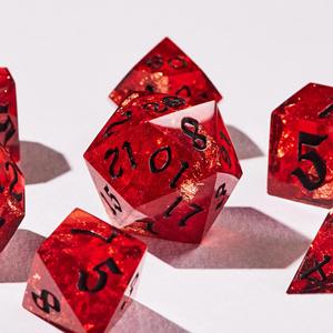 Jeu de dés en résine haute clarté, dés polyédriques transparents en résine pour les joueurs de D&D, équipement de jeu de table professionnel, vente en gros - Product Image 3