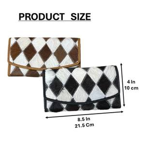 Portefeuille-pochette bohème en cuir de vachette véritable pour femme, design patchwork western, longue bourse pour dames, porte-cartes et organisateur d'argent liquide - Product Image 2