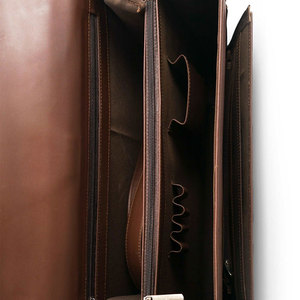 Sacs pour ordinateur portable en cuir véritable à 100 % avec fermeture éclair et poches, très demandés, en vente en ligne - Product Image 6