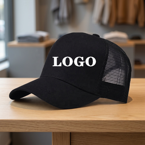 Gorra Trucker Negra de Malla 100% Algodón, 5 Paneles, Ajustable, Unisex, Logotipo Frontal con Serigrafía, Estilo Hip Hop, Casual, Primavera/Verano - Product Image 5