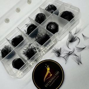 Extensions de cils synthétiques pré-faits en éventail pour volume, 3D-20D, tailles mixtes CC DD M Curl, vente en gros Vietnam, emballage privé OEM - Product Image 1