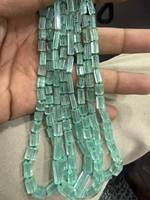 Seltene Natürliche Nigerianische Smaragd Facettierte Röhrenförmige Perlen 5*7mm bis 8*12mm 16 Zoll Stark Nachgefragter Edelstein