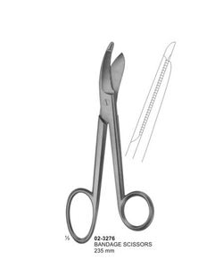 Tijeras para Vendajes de 235 mm, Acero Inoxidable, Tijeras Médicas para Apósitos, Instrumento Quirúrgico para Cortar Vendajes, para Uso Hospitalario - Product Image 1