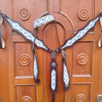 2026 Bridon et collier de poitrail en cuir Western |   Accessoires en laiton imperméables et durables pour l'équitation, équipement équestre de qualité supérieure, OEM