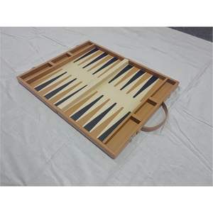 Juego de Backgammon Profesional de Cuero de Lujo de 18 Pulgadas, Tablero de Viaje Plegable Portátil Grande con Asa para Adultos y Torneos - Product Image 1