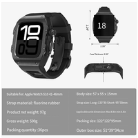 Boîtier de montre en acier inoxydable de style le plus récent avec plusieurs options de couleurs, bracelet en fluororubber pour IWatch Series 10 42 46 49 mm