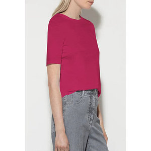 Camiseta Corta Holgada de Moda para Mujer, Manga Corta, Silueta Relajada, Top Casual de Verano, Múltiples Colores, Variedad de Tallas, Marca Privada - Product Image 4