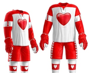 Uniforme de hockey sur glace pour hommes, qualité supérieure, impression numérique personnalisée, 100 % polyester, respirant, séchage rapide - Product Image 6