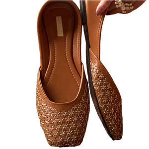 Classic Beauty Printed Anti-Slippery Fashion Trend Handmade Traditional Faux Leather Embroidery Customizable <b>Khussa</b> - Product Image 1