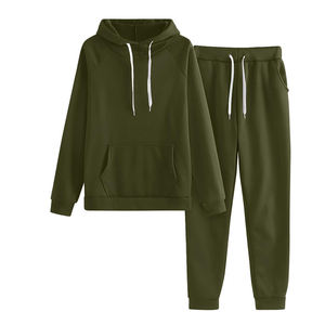 Ensemble de survêtement d'hiver pour femmes, 2 pièces, léger, à capuche, en polyester/coton, écologique, grande taille, pour la marche, le fitness, les voyages - Product Image 2