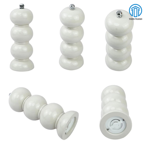 ชุดเครื่องบดเกลือและพริกไทยแบบมือหมุน ทำจากไม้เคลือบเงา ผลิตจากโรงงานโดยตรง มีให้เลือกหลายสีสัน - Product Image 2