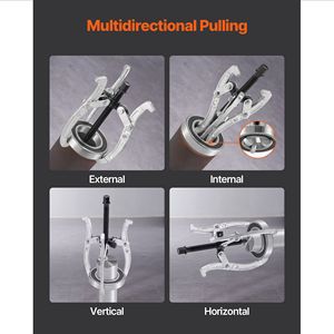 3 In/4 In/6 In/8 Heavy Duty 3 Jaw Bearing <b>Puller</b> Set Reversible Jaws 2 Jaw/3 Jaw Pulley <b>Puller</b> <b>Tool</b> 4 PCS Gear <b>Pullers</b> - Product Image 3