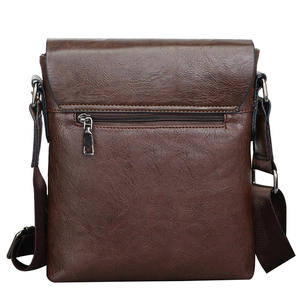 Sac fourre-tout unisexe XL en cuir véritable vintage, motif uni, fermeture éclair, capacité 1-1,9 L, pour le quotidien et les voyages, en polyester - Product Image 2