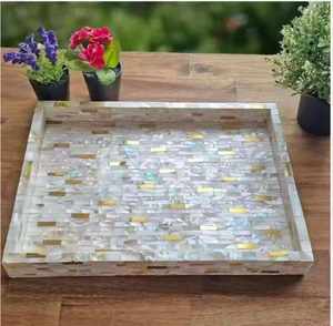 Plateau Feng Shui de Luxe Fait Main Écologique avec Incrustations en Os – Design Décoratif Élégant, Qualité Supérieure pour la Maison et la Cuisine (Idéal pour Servir) - Product Image 3