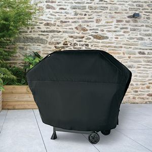 Heavy Duty Waterproof <b>BBQ</b> Grill Cover for 3-4 Burner Gas Grills Fits up to 62 Inch Wide XL Size 600D Polyester Black - Product Image 2