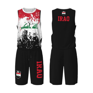 Uniforme de Baloncesto con Diseño de la Bandera de Irak para Hombres Adultos, Conjunto Deportivo de Entrenamiento - Product Image 1