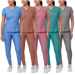 Tenue médicale unisexe en denim, nouveau design moderne, col en V, uniforme d'infirmière, qualité supérieure, finition argentée pour le personnel médical - Product Image 2