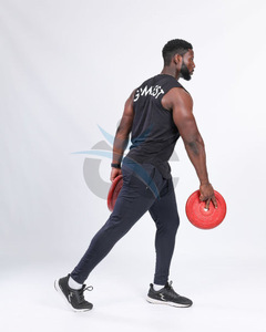 Camiseta sin Mangas Negra de Algodón Acordonado de Alta Calidad ORCAFITS, Camiseta Deportiva para Hombre, Corte Ajustado, para Gimnasio, Fitness, Running, con Logotipo Gráfico - Product Image 3