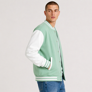 Sport inspired varsity <b>jacket</b> offering clean style reliable warmth and comfortable movement for active and relaxed daily fashion - Product Image 3