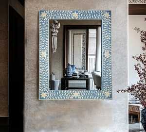 Luxury Handcrafted Natural Horn And Bone Inlay Square <b>Mosaic</b> Photo Frame Elegant Modern Decorative Picture Frame Wall <b>Mirror</b> - Product Image 4