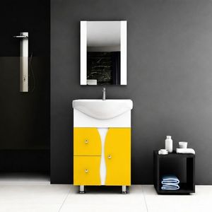 Oxford Collection Ceramic Basin <b>Wall</b>-Mounted Bathroom Vanity Wash Basin Table with <b>Mirror</b> Included From Gujarat India - Product Image 1
