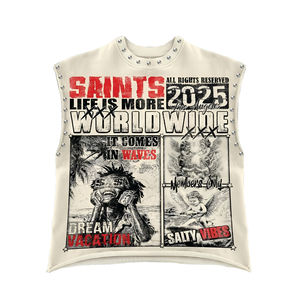 Créez votre propre logo imprimé sur des t-shirts pour hommes surdimensionnés, 100% coton, coupe classique, décontractés, tissu tricoté écologique - Product Image 6