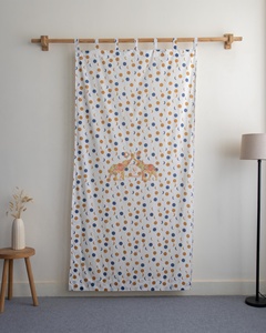 Ensemble de rideaux en coton pur, fabriqués à la main, best-sellers, design personnalisé, rideaux de porte - Product Image 4