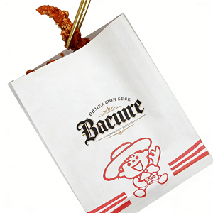 Bolsa de Papel Kraft Natural Reciclado para Papas Fritas con Impresión Digital Flexográfica y Revestimiento Biodegradable de Cera de Soya - Product Image 2