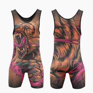 Professional Customizable Printed Plus Size Reversible Wrestling Singlet High Quality Soft Stretch Fabric Moisture Wicking - Product Image 4