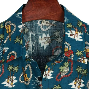 Camisa de Playa Sublimada de Primera Calidad, Camisa Personalizada de Estilo Tropical Hawaiano, Fabricante, Suministro al por Mayor - Product Image 3