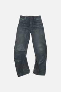 Jean en denim délavé coupe ample pour homme, style streetwear, vintage années 90, dégradé bleu-jaune, pantalon décontracté tendance - Product Image 4